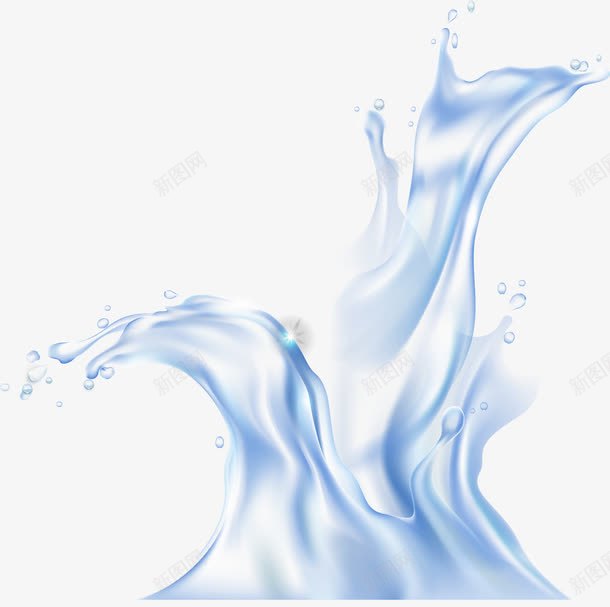 手绘溅起来的水png免抠素材_新图网 https://ixintu.com 写实 手绘 水 水珠 流动 液体 溅起来的水 补水