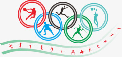 亚运标识体育象形人物图标高清图片