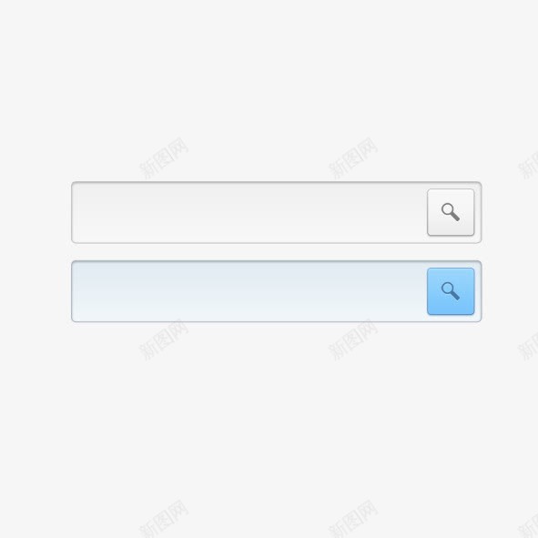 简约搜索框psd免抠素材_新图网 https://ixintu.com 搜索框 网站 蓝色按钮