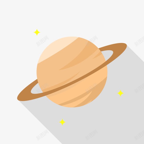 太阳系土星png免抠素材_新图网 https://ixintu.com 八大行星 土星 黄色