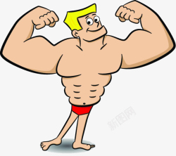运动腹肌强壮的大力士高清图片