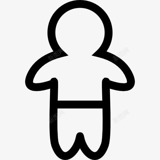小孩站的轮廓与裤子图标png_新图网 https://ixintu.com 人 儿童 婴儿 婴儿尿裤 婴儿的轮廓 站在婴儿 裤子