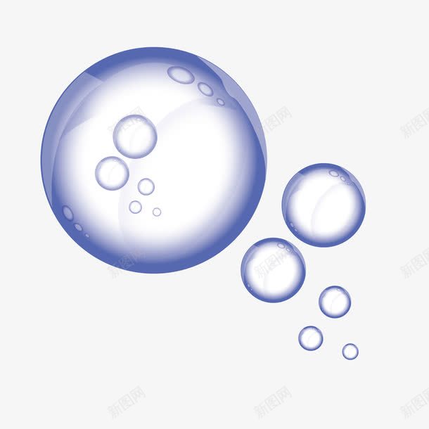 蓝色立体气泡水泡png免抠素材_新图网 https://ixintu.com 气泡 水汽泡 水泡 立体 蓝色