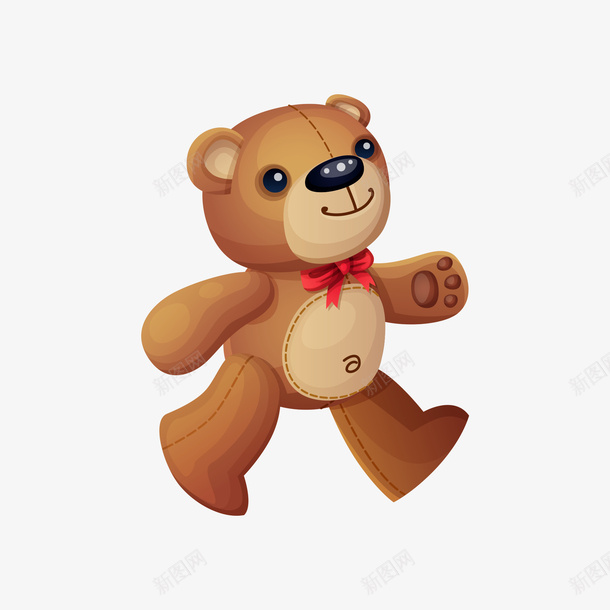 卡通走路的泰迪熊png免抠素材_新图网 https://ixintu.com 公仔 卡通手绘 泰迪熊 泰迪熊公仔 玩具公仔 走路的泰迪熊