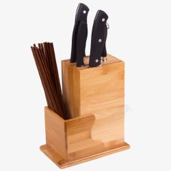 木质刀具收纳架厨房用品菜刀架高清图片