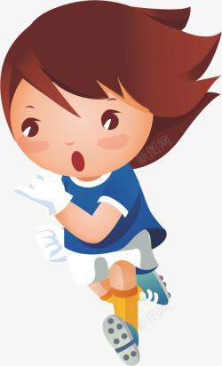 小人运动员卡通奔跑的孩子高清图片