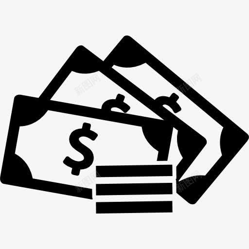 纸币和硬币图标png_新图网 https://ixintu.com 丰富 商务 支付 现金 财富 钱