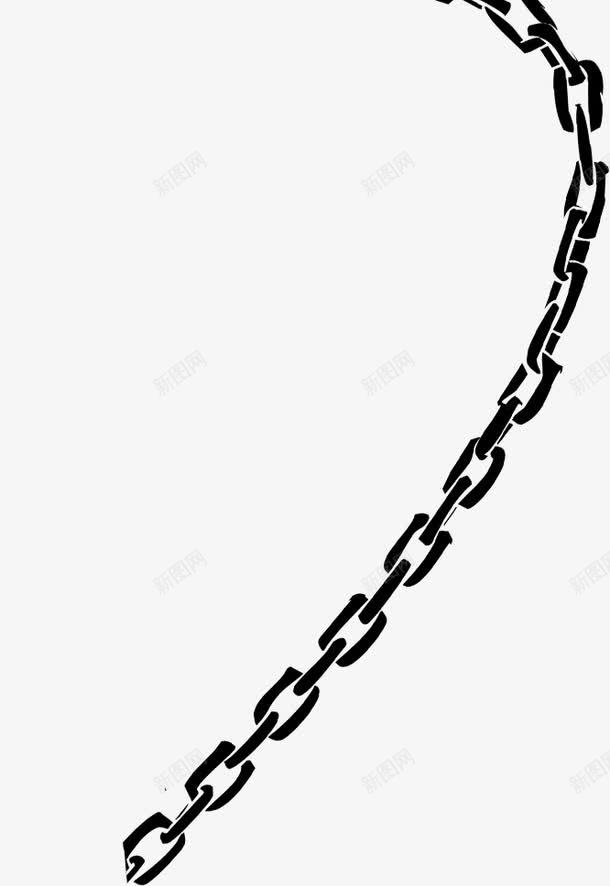 黑色卡通铁链链条png免抠素材_新图网 https://ixintu.com PNG 卡通 铁链 链条 黑色