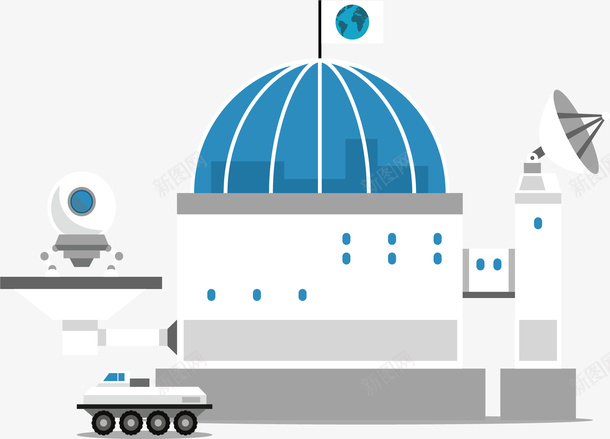 航空航天地面指挥中心矢量图ai免抠素材_新图网 https://ixintu.com 指挥中心 指挥塔 探索宇宙 矢量png 航天 航空 矢量图