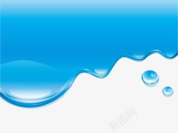 一滩水滩蓝色的水滴图案高清图片