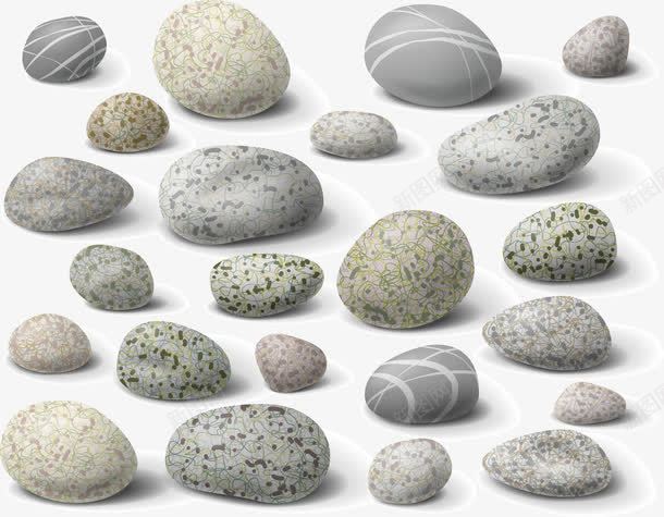 鹅卵石石头png免抠素材_新图网 https://ixintu.com 3 鹅卵石石头材质纹理石块立体SPA按摩石矢量素材 鹅卵石纹路