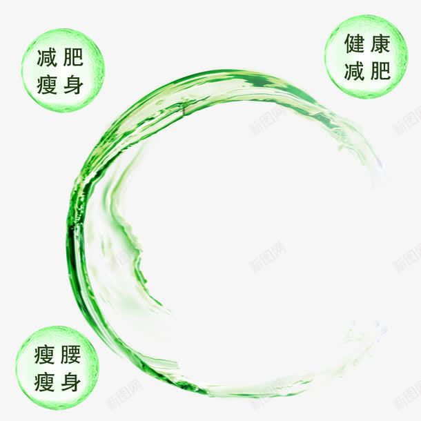 动感水浪元素png免抠素材_新图网 https://ixintu.com png素材 减肥瘦身 水纹 瘦腰瘦身 绿色