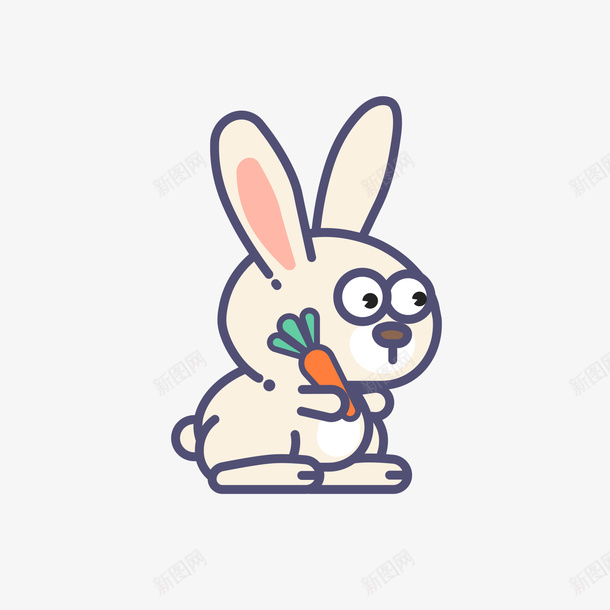 灰色手绘兔子元素图标png_新图网 https://ixintu.com 兔子 动物 卡通图标 手绘 灰色 耳朵 胡萝卜 食物