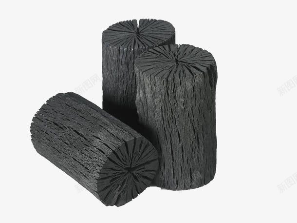 圆柱木炭3个png免抠素材_新图网 https://ixintu.com 圆柱子 木炭 炭 立着的炭 黑色的木炭