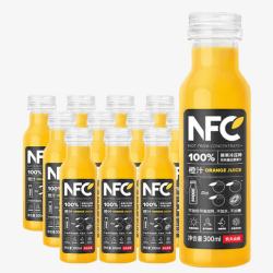 橙汁饮料艺术字农夫山泉nfc橙汁大小瓶组合高清图片