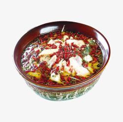 红色小碗麻辣酸菜鱼高清图片