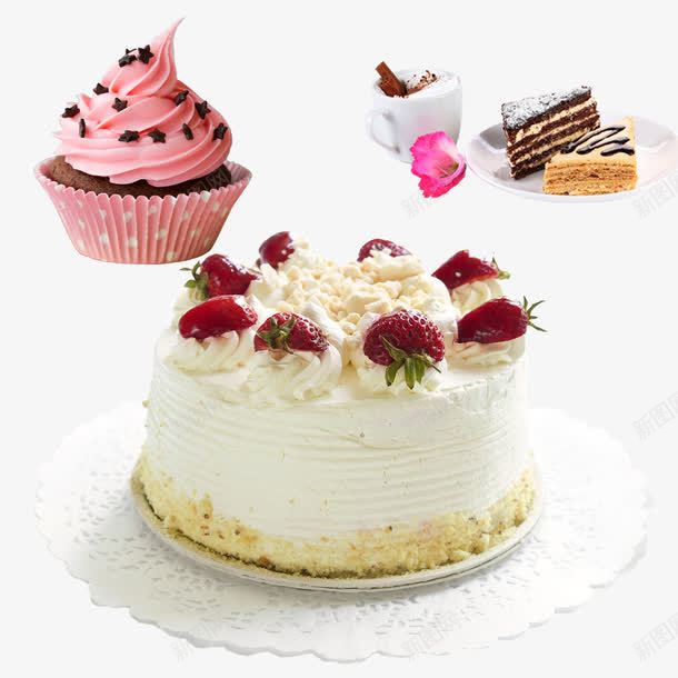 奶油草莓生日祝福蛋糕png免抠素材_新图网 https://ixintu.com 奶油蛋糕 点心宣传装饰 私房蛋糕 精品小蛋糕 美味甜点 草莓蛋糕 餐后甜点