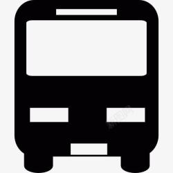 白色公共巴士公交车辆图标高清图片