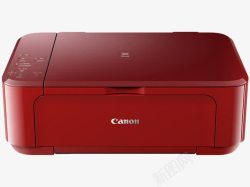 红色电子产品佳能打印机高清图片