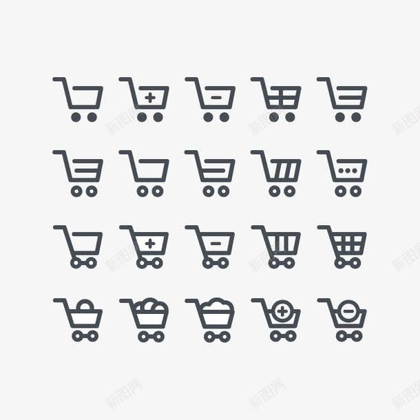 购物车图标png_新图网 https://ixintu.com 图标 结算 购物 购物车