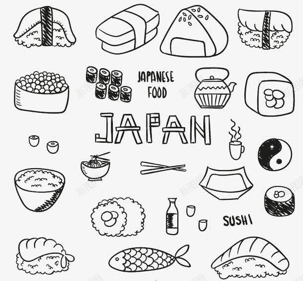 21款美味日本料理png免抠素材_新图网 https://ixintu.com 三文鱼 寿司 料理 日本料理 美味 鱼生