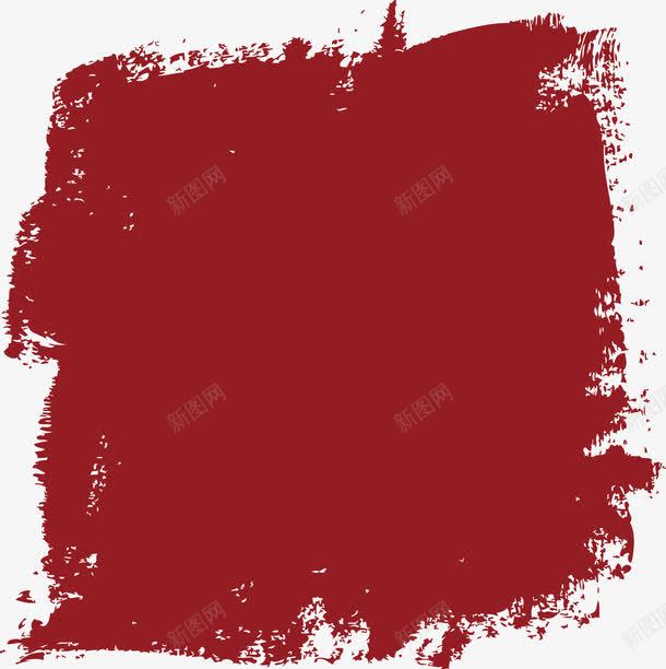 红色油漆涂抹色块png免抠素材_新图网 https://ixintu.com 油漆 涂抹 红色 色块