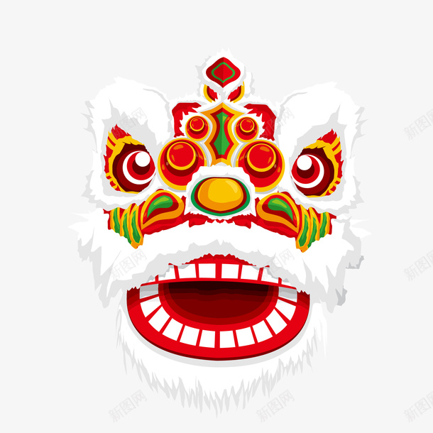 手绘新年狮子头