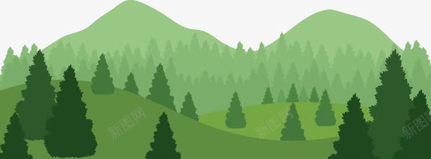 森林和山矢量图ai免抠素材_新图网 https://ixintu.com 山 林地 树林 森林 矢量图 远处的森林