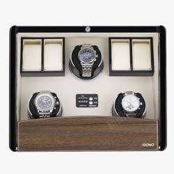 自动上链手表盒高档6表位摇表器高清图片