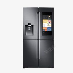 智能控温冰箱黑色智能无线控制电冰箱高清图片