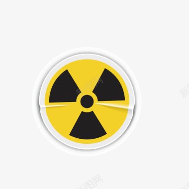 医院放射辐射标识图标图标