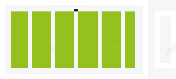 绿色低能耗电池图矢量图图标图标