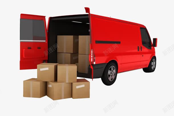物流包裹装卸png免抠素材_新图网 https://ixintu.com 包裹装卸 快递包裹 物流包裹 红色货车