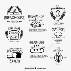 面粉包装面包房标签高清图片