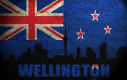 新西兰惠灵顿新西兰国旗高清图片