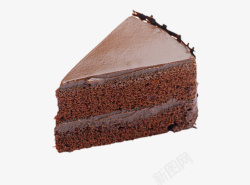 一个三角形巧克力蛋糕素材