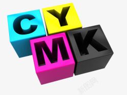 立体CMYK元素素材