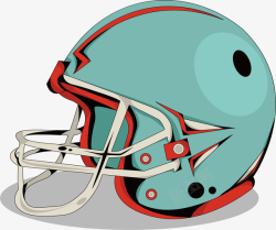 橄榄球头盔手绘时尚街头运动装备头盔矢量图高清图片
