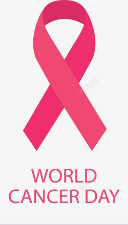 癌症日微信粉红色交叉癌症日丝带高清图片