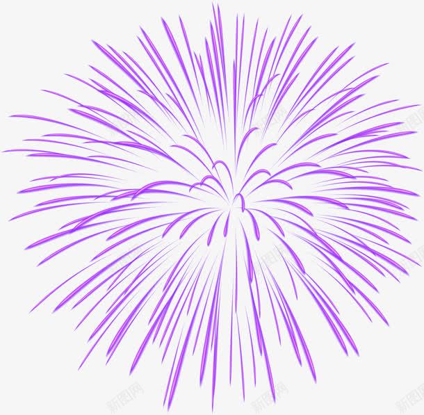 紫色的烟花png免抠素材_新图网 https://ixintu.com 卡通 手绘 放射效果 烟花 简图 紫色的 节日庆祝