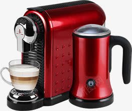 咖啡机红色双十二电器促销png免抠素材_新图网 https://ixintu.com 促销 双十二 咖啡 电器 素材 红色