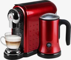 咖啡机促销咖啡机红色双十二电器促销高清图片