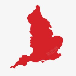 英国地图飘带英国地图剪影高清图片