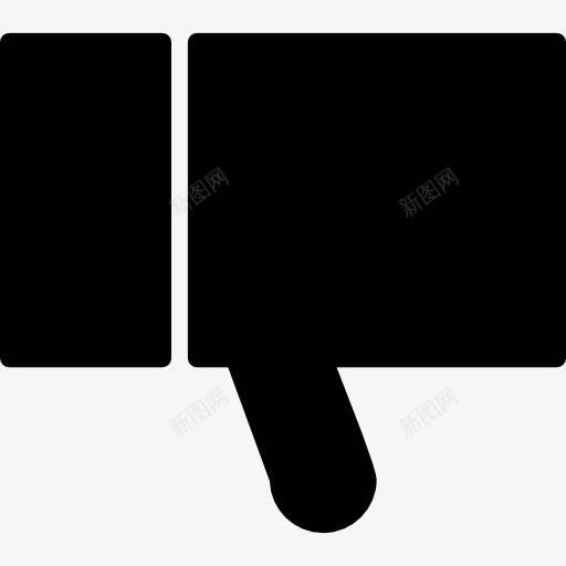 黑拇指向下图标png_新图网 https://ixintu.com 不像 不喜欢 不赞成 剪影 影子手势 手 手势 竖起大拇指