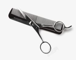 美容行业元素剪刀梳子高清图片