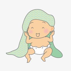 婴儿浴巾婴儿高清图片
