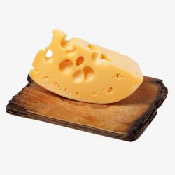 新鲜奶酪木片上的奶酪高清图片