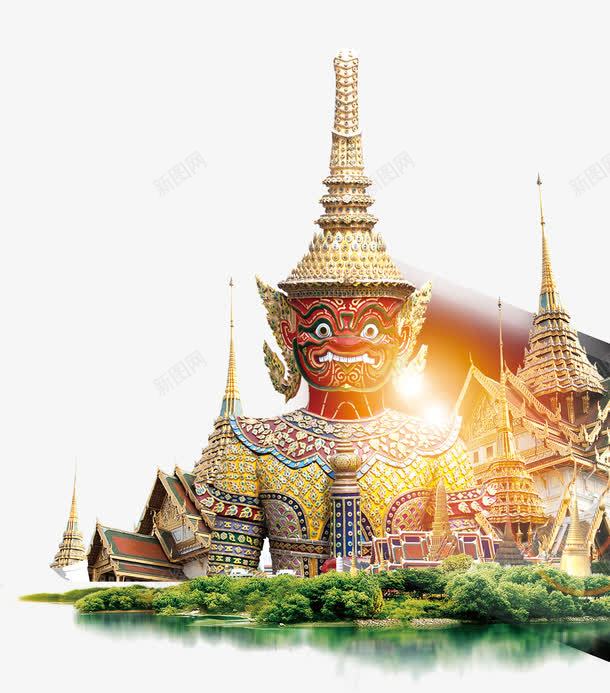 泰国佛像png免抠素材_新图网 https://ixintu.com 佛像 建筑 泰国 金像 风景