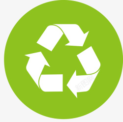环保绿色标志绿色循环标志矢量图高清图片