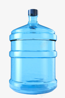 桶装水饮用透明解渴蓝色桶装瓶塑料瓶饮用水高清图片